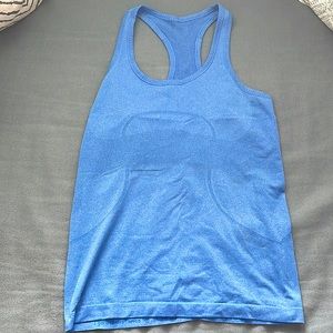 Fun blue Lululemom racer back tank